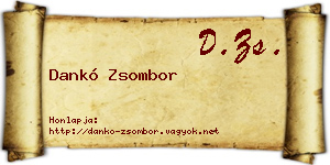 Dankó Zsombor névjegykártya